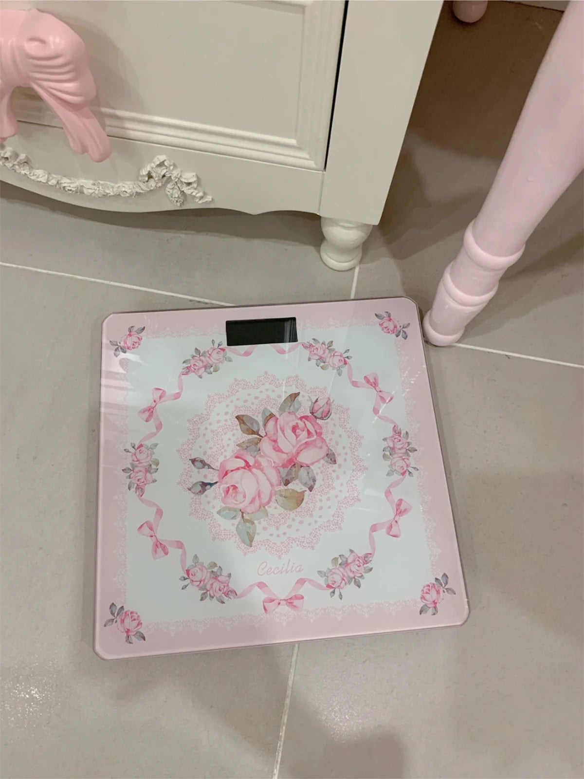 Pinke Körperwaage – Süsses Design – 26x26cm