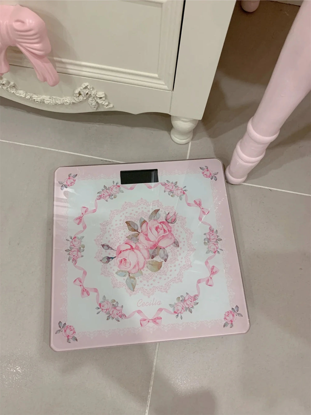 Pinke Körperwaage – Süsses Design – 26x26cm