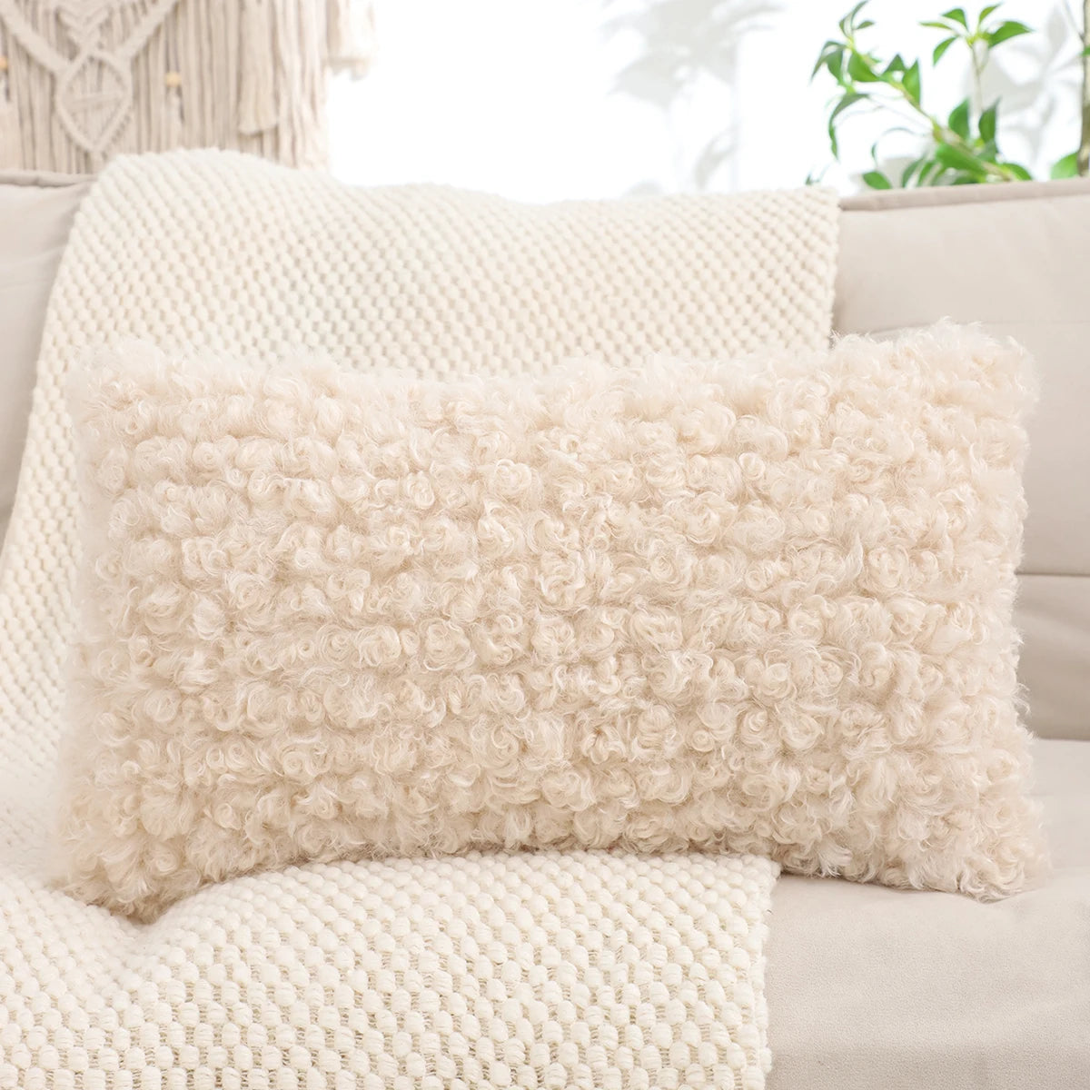 Plüsch Kissenbezug – Wolloptik – 450mm*450mm