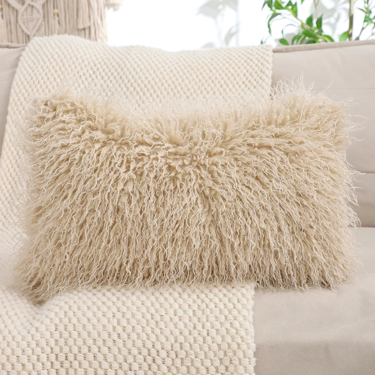 Plüsch Kissenbezug – Wolloptik – 450mm*450mm