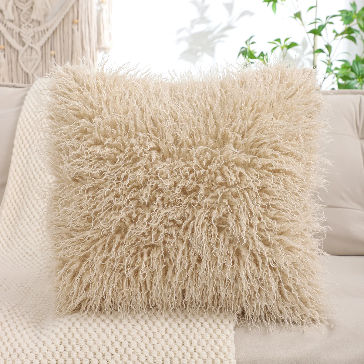 Plüsch Kissenbezug – Wolloptik – 450mm*450mm