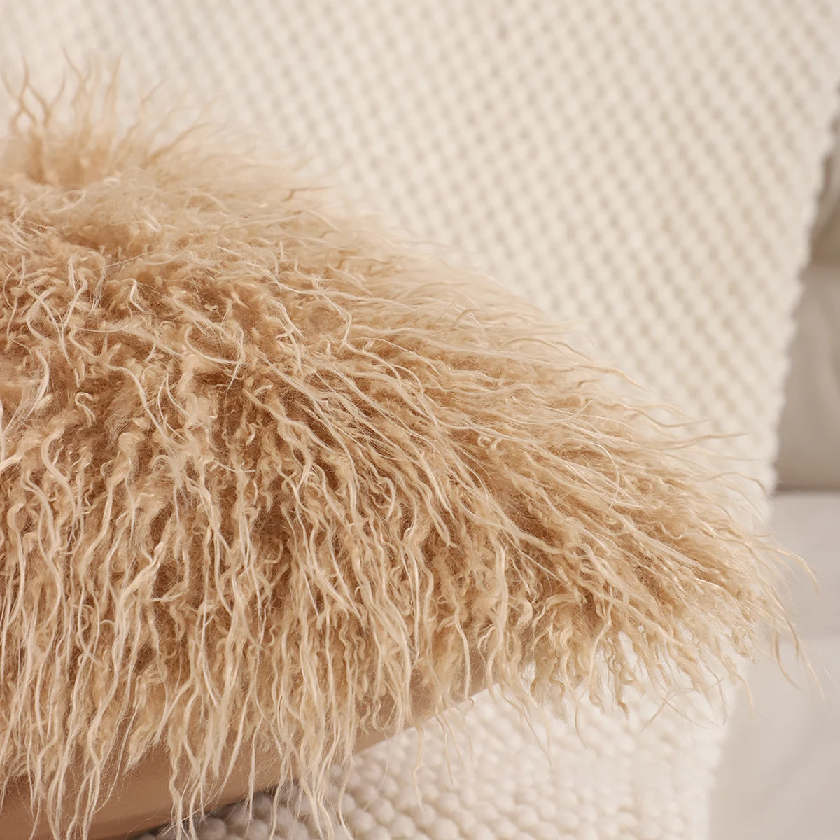 Plüsch Kissenbezug – Wolloptik – 450mm*450mm