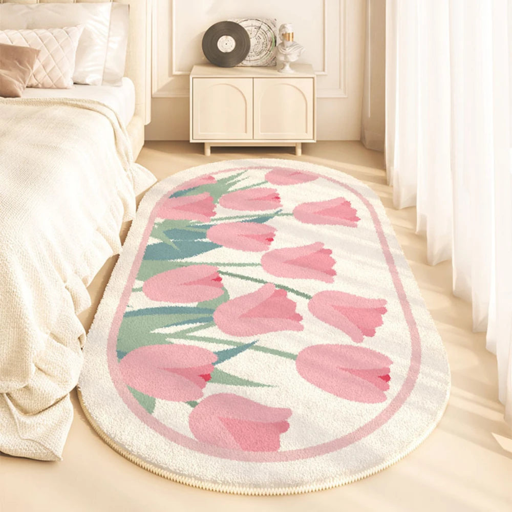 Rechteckiger roter Plüsch Wohnzimmerteppich aus Polyester 60x160 cm, modern