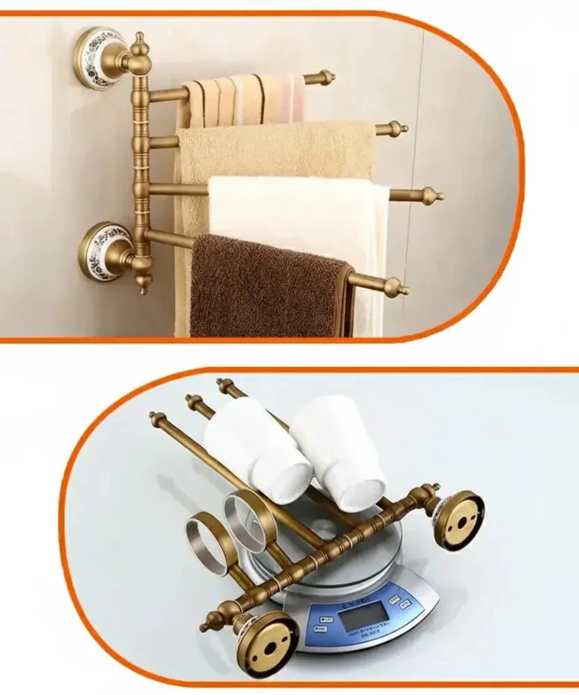 Porzellan Badezimmer Set – Wandmontiert Bronze