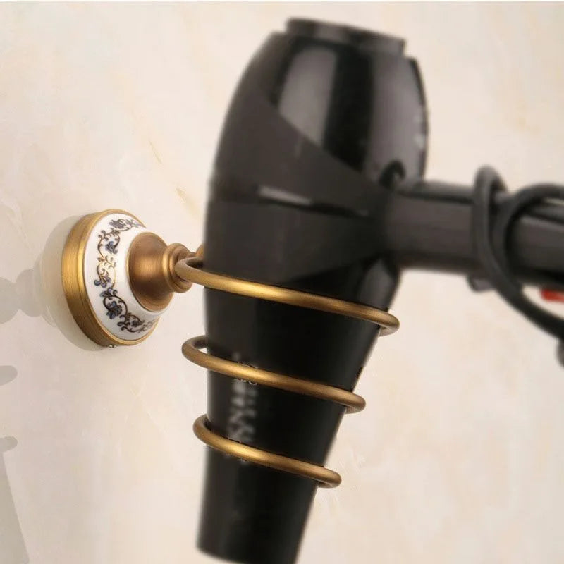 Porzellan Badezimmer Set – Wandmontiert Bronze