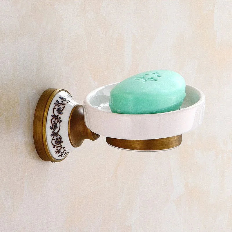 Porzellan Badezimmer Set – Wandmontiert Bronze