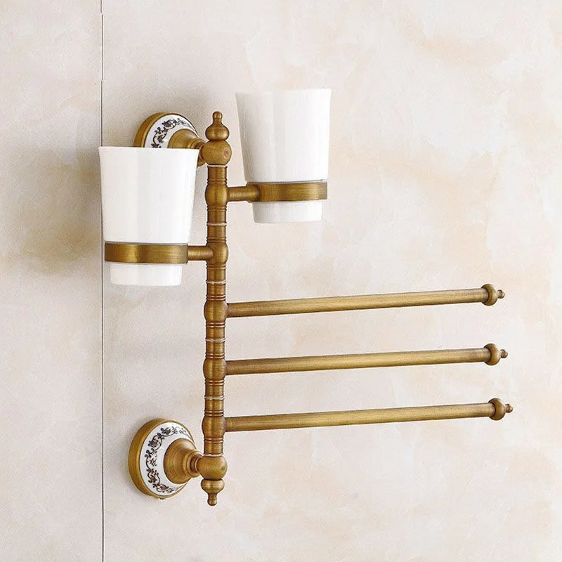 Porzellan Badezimmer Set – Wandmontiert Bronze