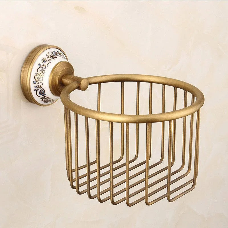 Porzellan Badezimmer Set – Wandmontiert Bronze