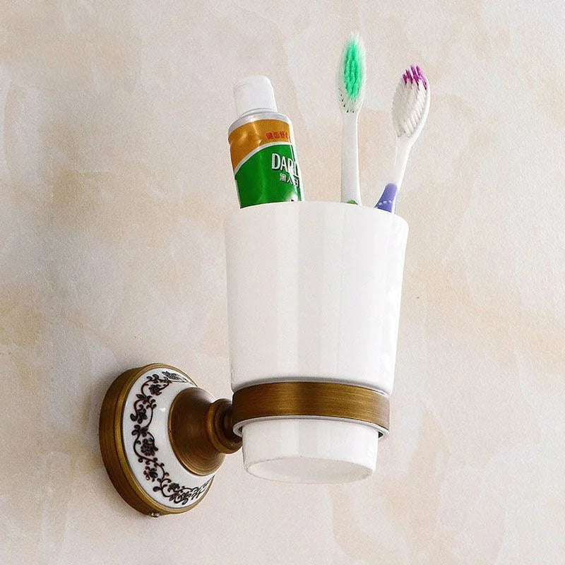 Porzellan Badezimmer Set – Wandmontiert Bronze