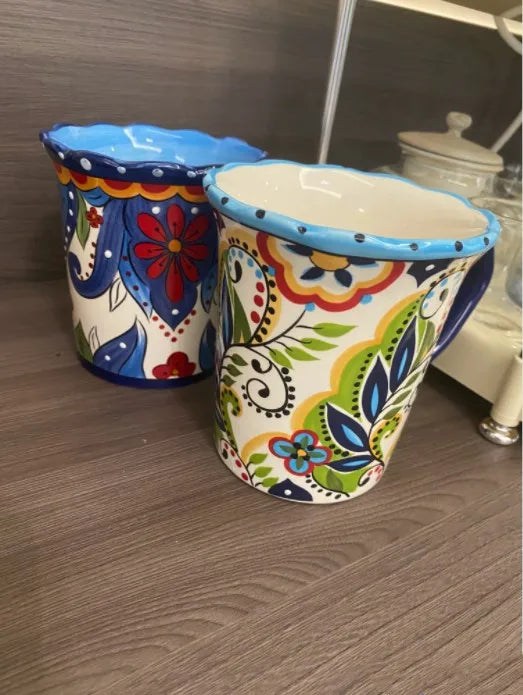 Porzellan-Keramiktasse – Handbemalt – 500ml