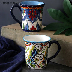 Porzellan-Keramiktasse – Handbemalt – 500ml