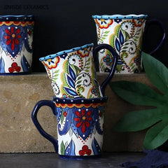 Porzellan-Keramiktasse – Handbemalt – 500ml