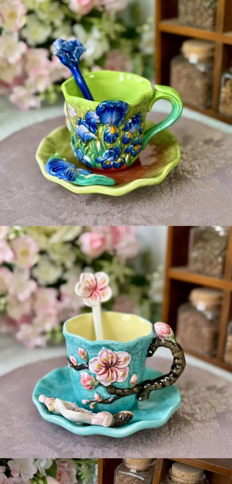 Porzellantasse – Unterglasur Sonnenblume – Umweltfreundlich