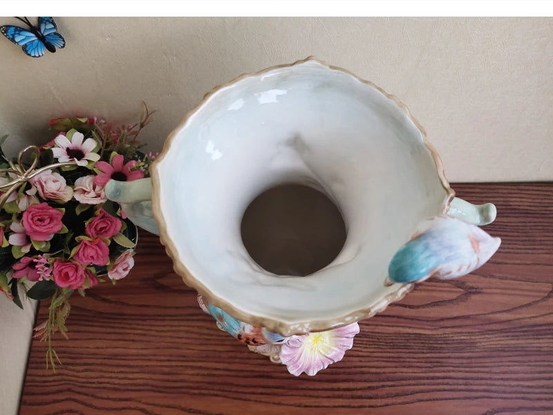 Porzellanvase - Modern Handbemalt - 23x16x33cm