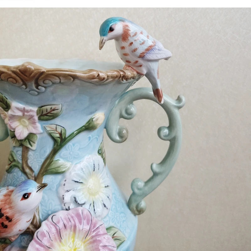 Porzellanvase - Modern Handbemalt - 23x16x33cm