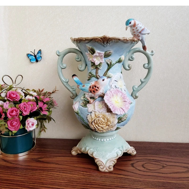 Porzellanvase - Modern Handbemalt - 23x16x33cm