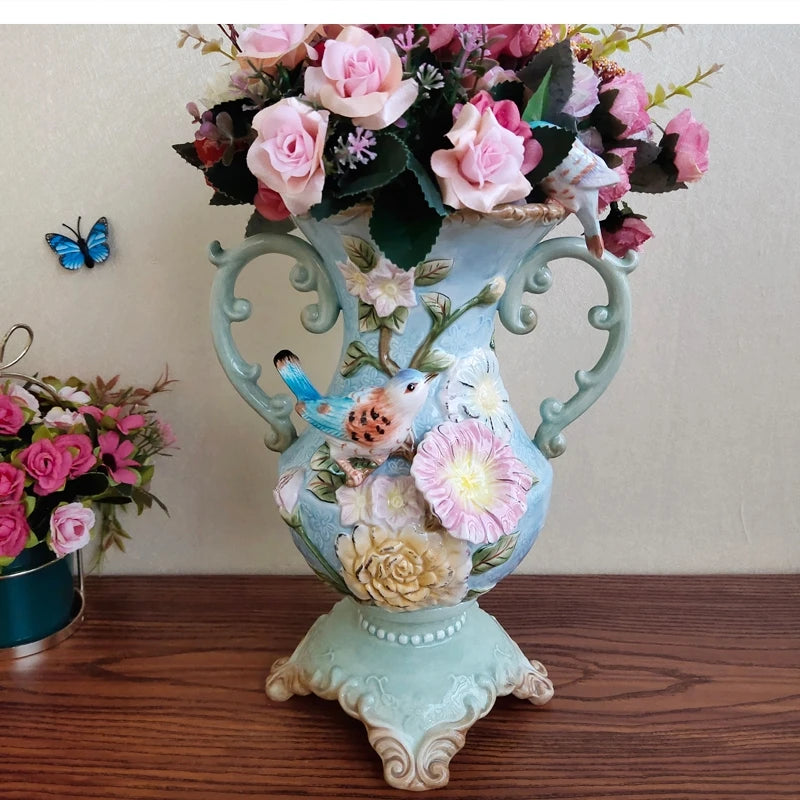 Porzellanvase - Modern Handbemalt - 23x16x33cm