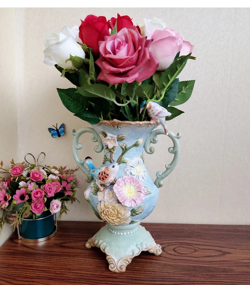 Porzellanvase - Modern Handbemalt - 23x16x33cm