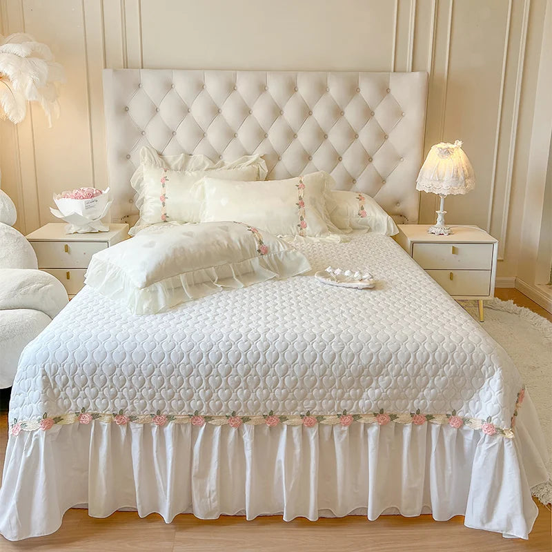 Prinzessinnen Bettwäsche – Baumwolle Rüschen – Queen 200x230cm