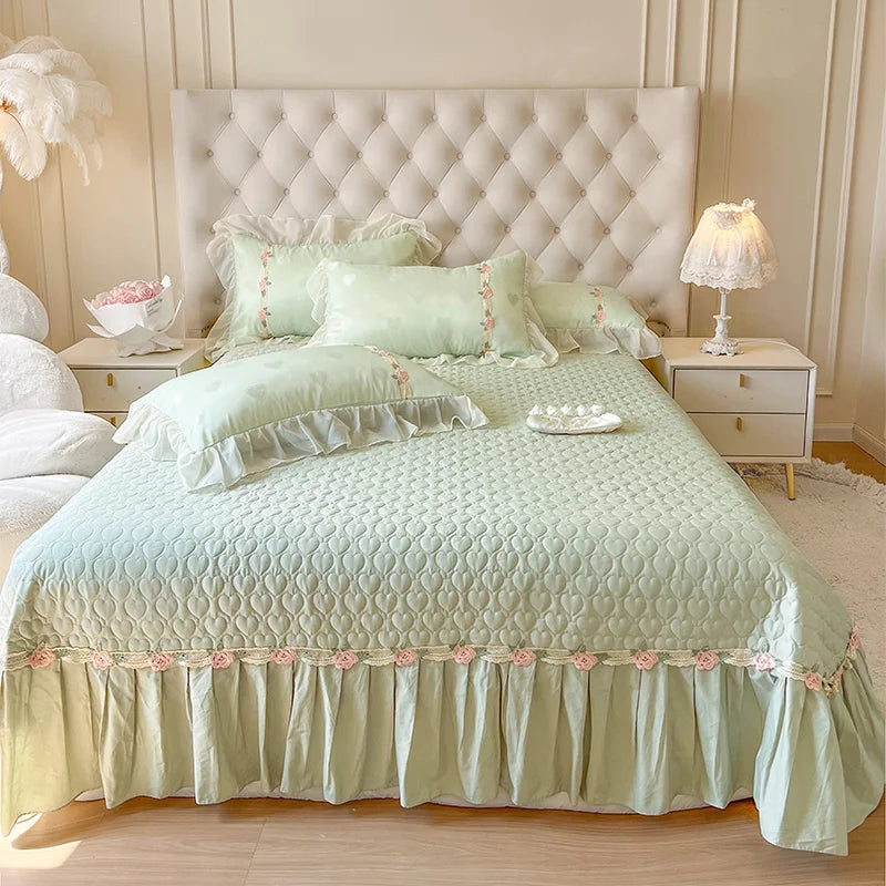Prinzessinnen Bettwäsche – Baumwolle Rüschen – Queen 200x230cm