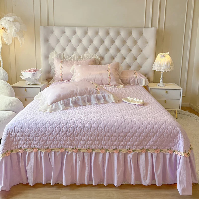 Prinzessinnen Bettwäsche – Baumwolle Rüschen – Queen 200x230cm