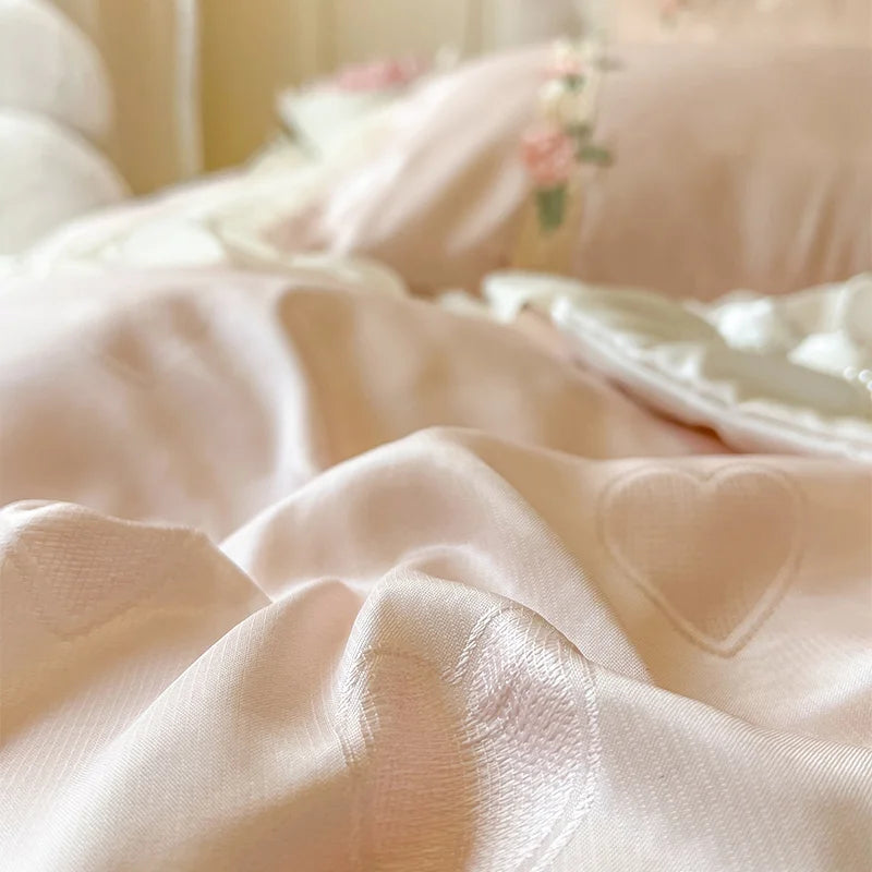 Prinzessinnen Bettwäsche – Baumwolle Rüschen – Queen 200x230cm