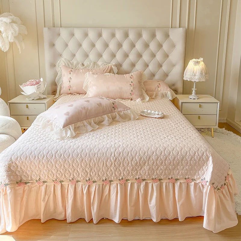 Prinzessinnen Bettwäsche – Baumwolle Rüschen – Queen 200x230cm