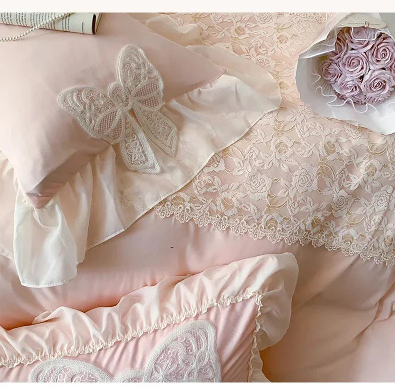 Prinzessinnen-Bettwäsche – Coquette Spitzen – Luxus Komfort