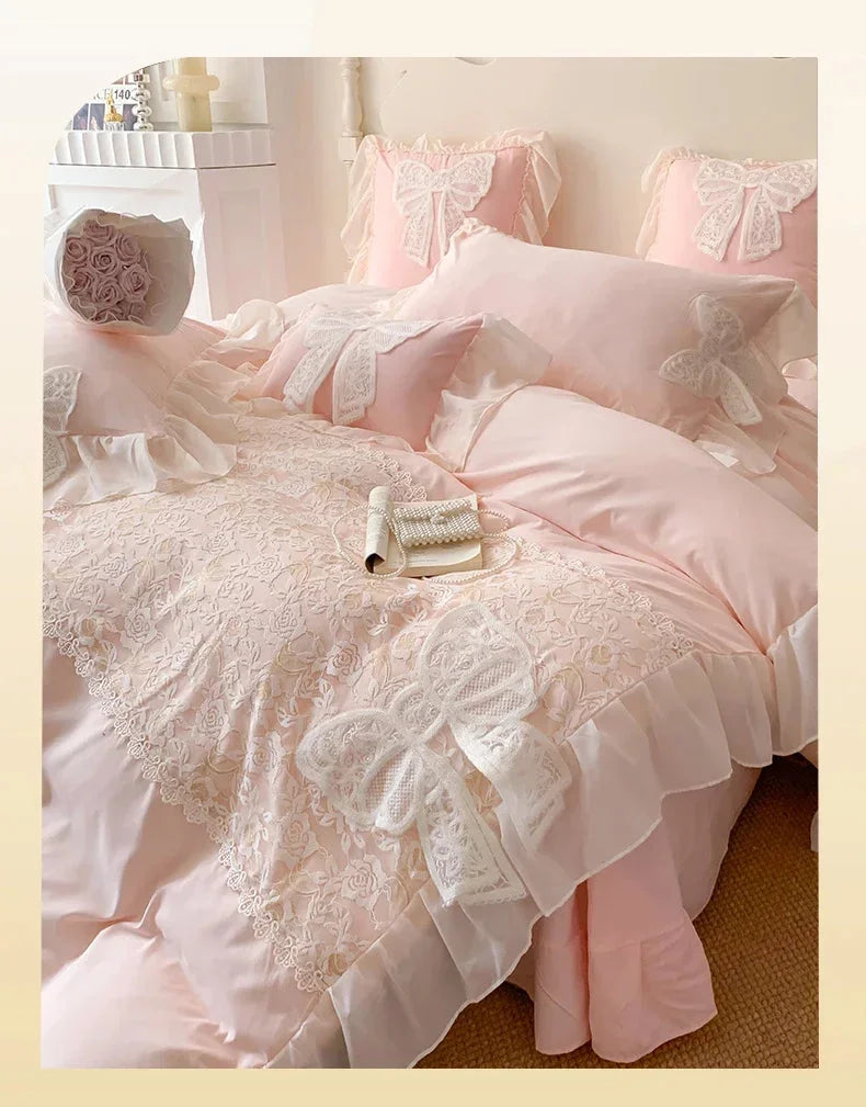 Prinzessinnen-Bettwäsche – Coquette Spitzen – Luxus Komfort