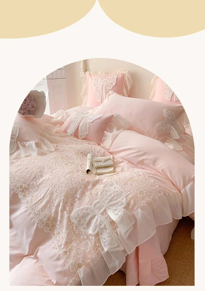 Prinzessinnen-Bettwäsche – Coquette Spitzen – Luxus Komfort
