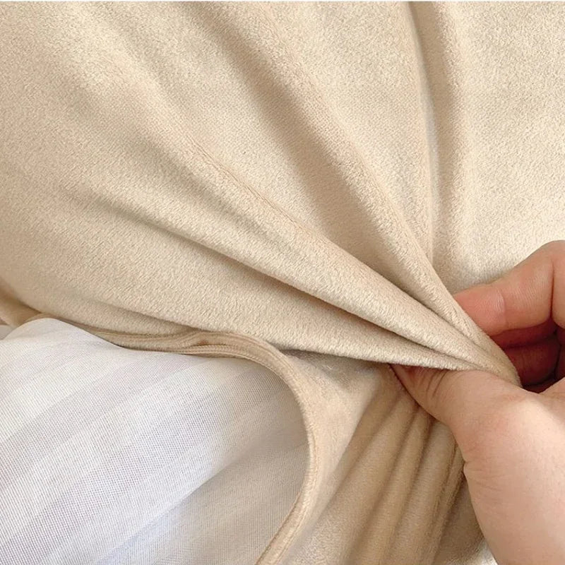 Quadratische Stickerei-Kissenhülle - Polyester/Baumwolle - 48x48cm