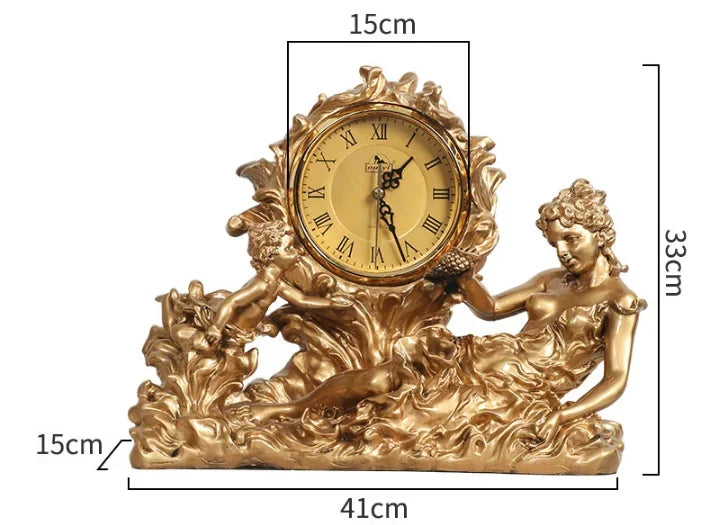 Quarztischuhr – Antikes Metall-Design