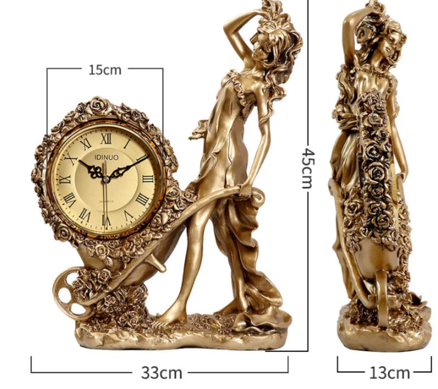 Quarztischuhr – Antikes Metall-Design