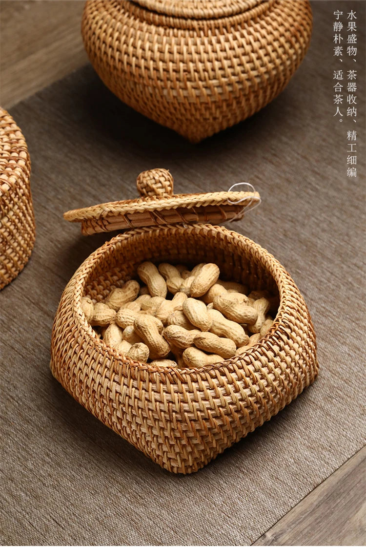 Rattan Aufbewahrungsbox – Japanischer Stil – Handgefertigt