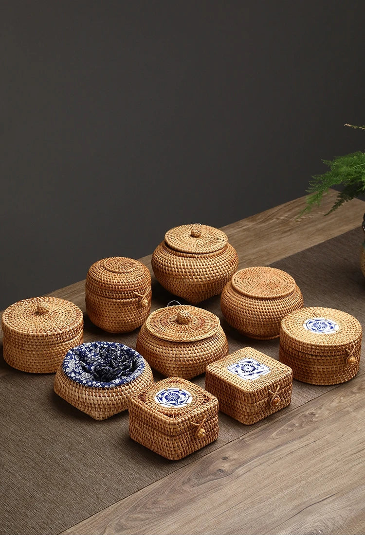 Rattan Aufbewahrungsbox – Japanischer Stil – Handgefertigt