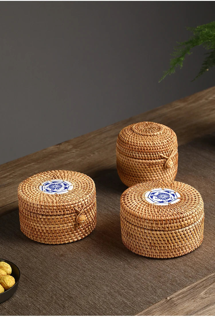 Rattan Aufbewahrungsbox – Japanischer Stil – Handgefertigt