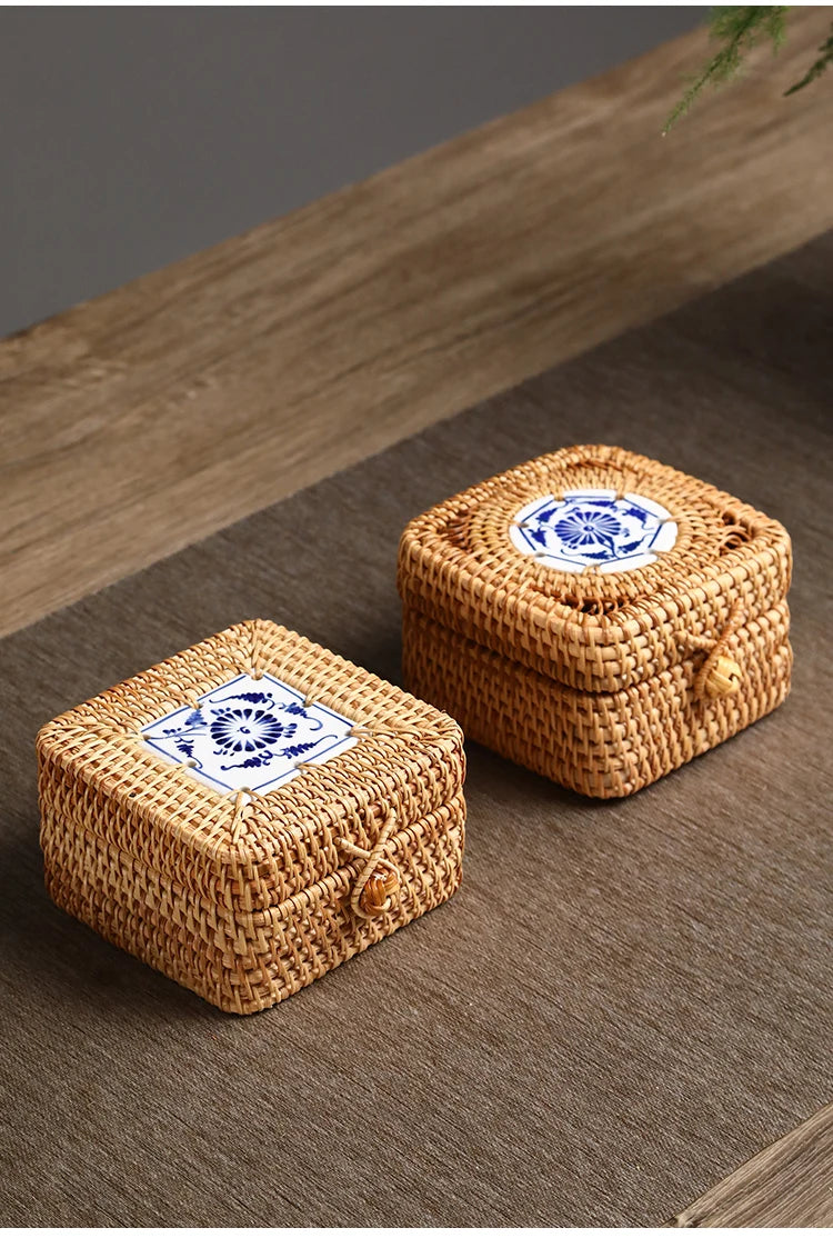 Rattan Aufbewahrungsbox – Japanischer Stil – Handgefertigt