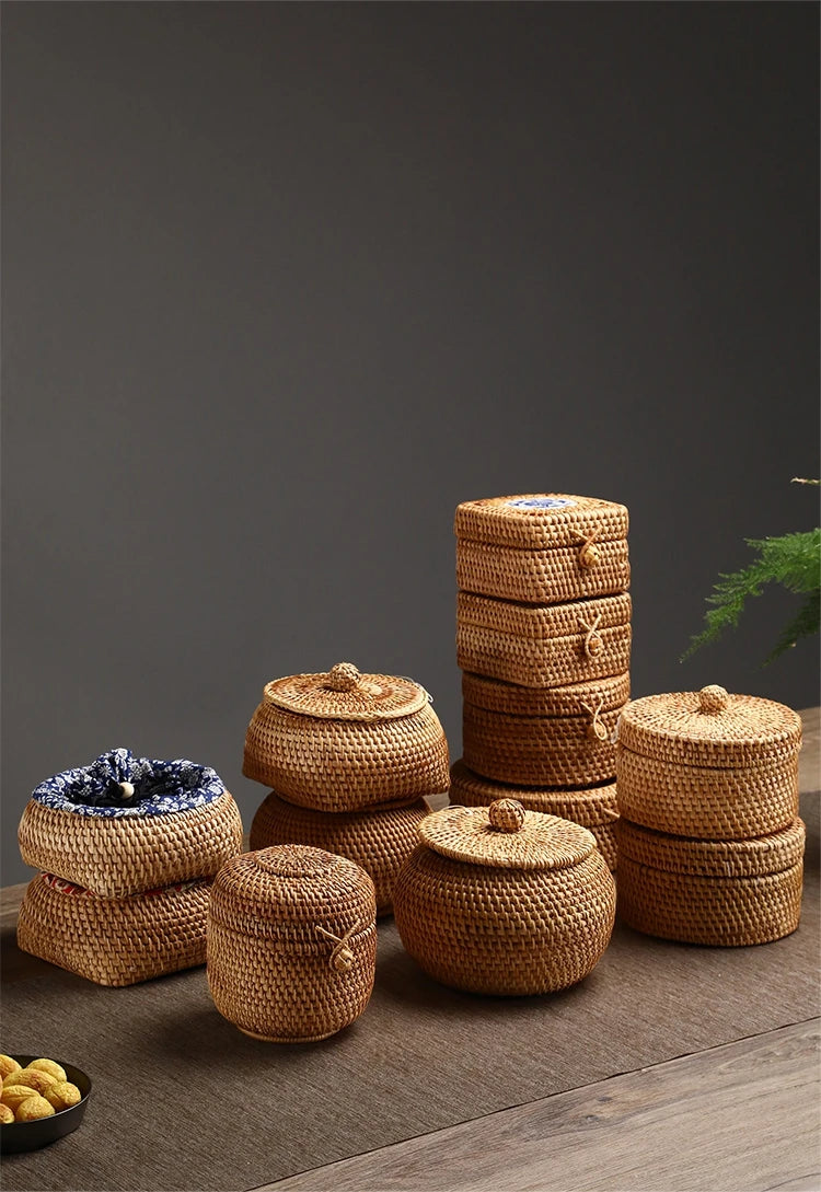 Rattan Aufbewahrungsbox – Japanischer Stil – Handgefertigt