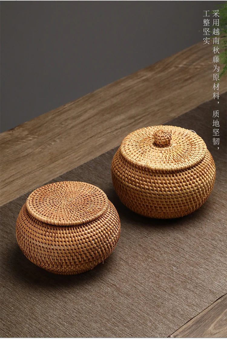 Rattan Aufbewahrungsbox – Japanischer Stil – Handgefertigt