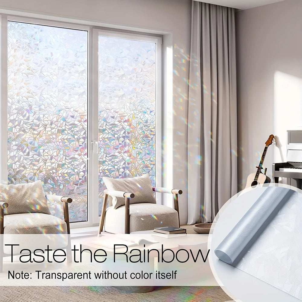 Regenbogen Fensterfolie – 3D Dekorativ – 55x500 cm