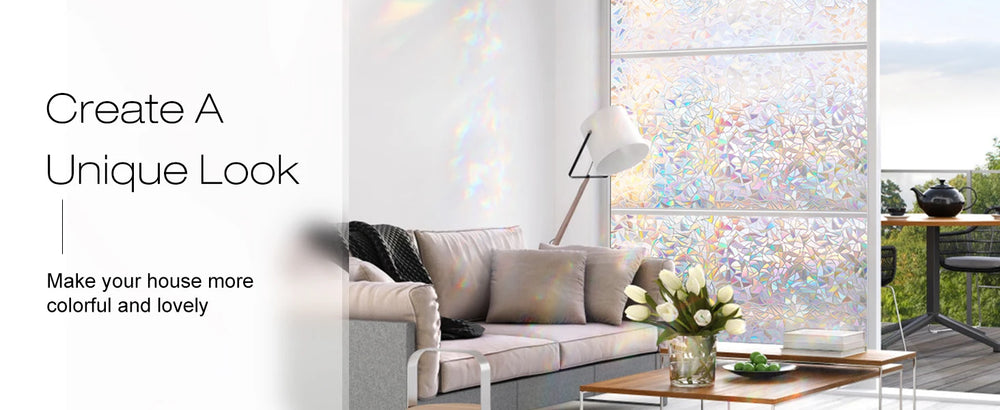 Regenbogen Fensterfolie – 3D Dekorativ – 55x500 cm