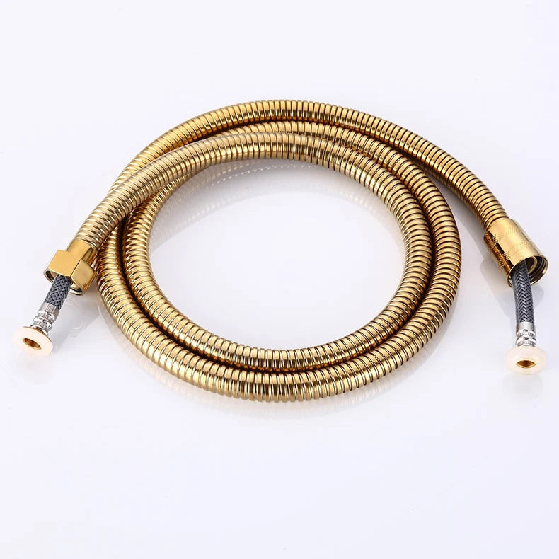 Regendusche Set – Schwarz Gold – 12 Zoll Verstellbar