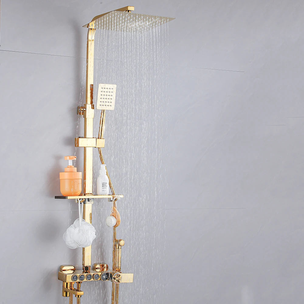 Regenduschen-System – Edelstahl Design – Höhenverstellbar