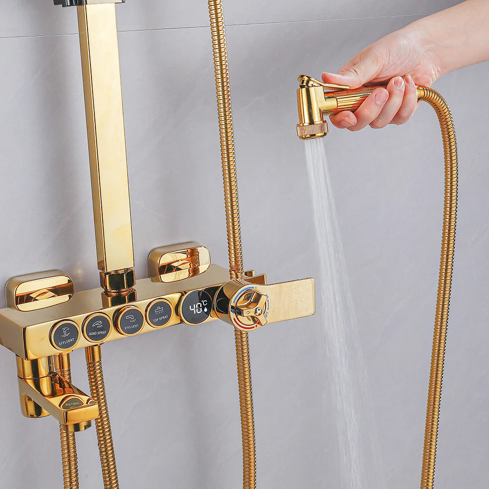 Regenduschen-System – Edelstahl Design – Höhenverstellbar