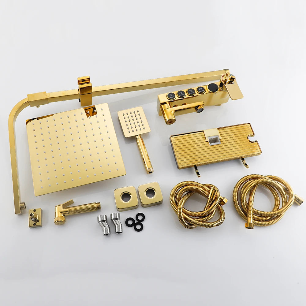 Regenduschen-System – Edelstahl Design – Höhenverstellbar