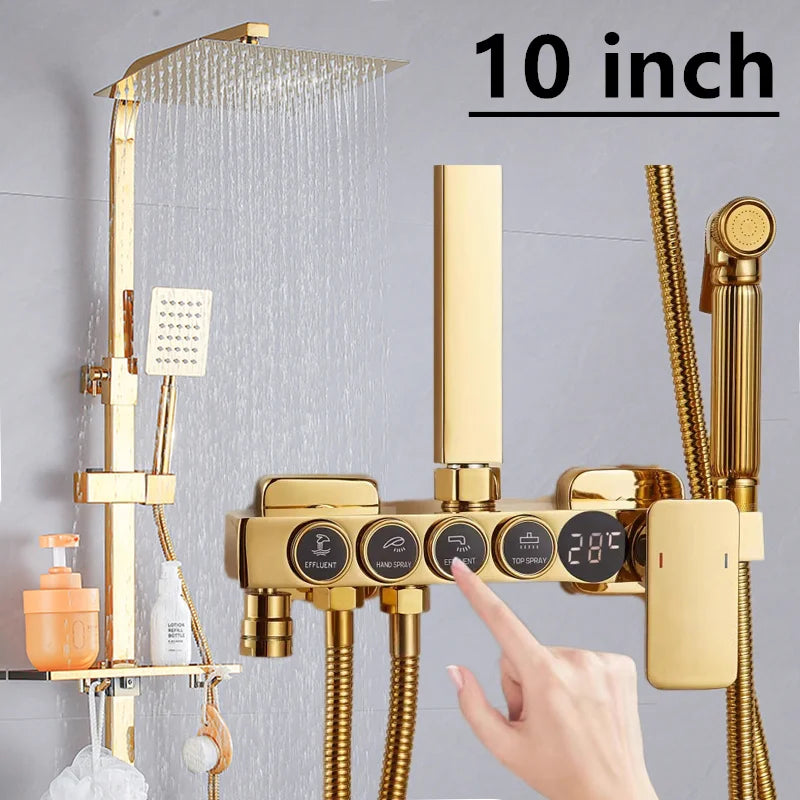 Regenduschen-System – Edelstahl Design – Höhenverstellbar