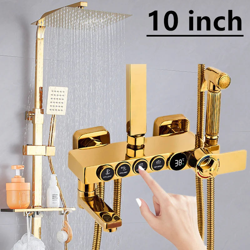 Regenduschen-System – Edelstahl Design – Höhenverstellbar