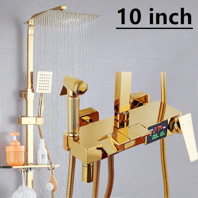 Regenduschen-System – Edelstahl Design – Höhenverstellbar