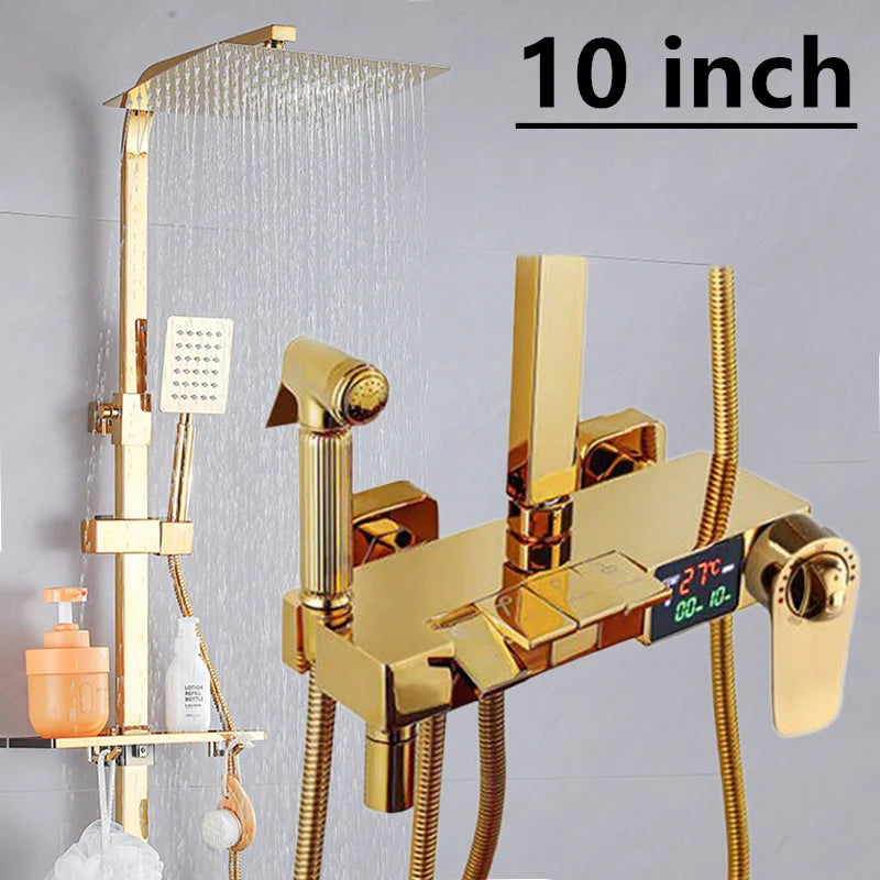 Regenduschen-System – Edelstahl Design – Höhenverstellbar