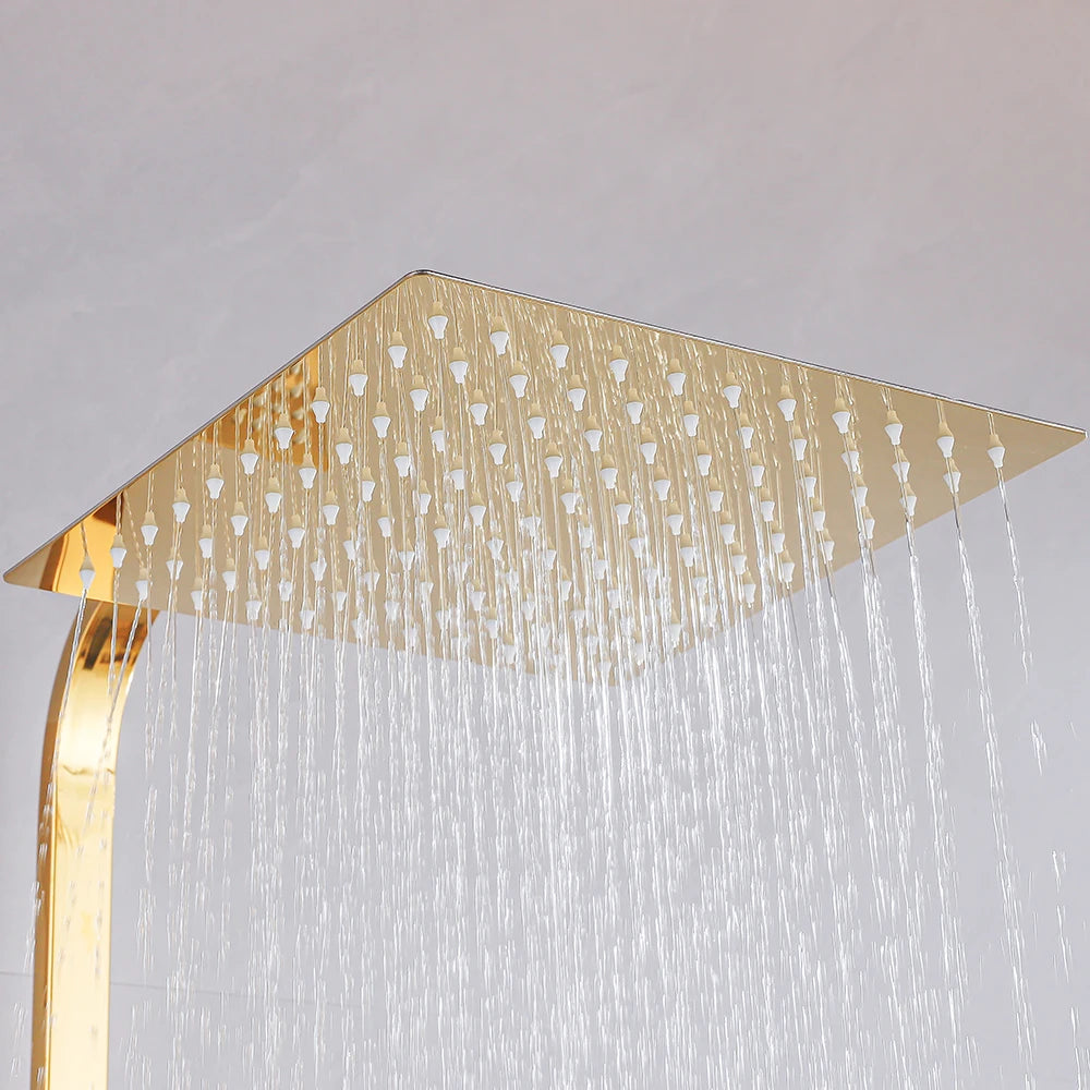 Regenduschen-System – Edelstahl Design – Höhenverstellbar